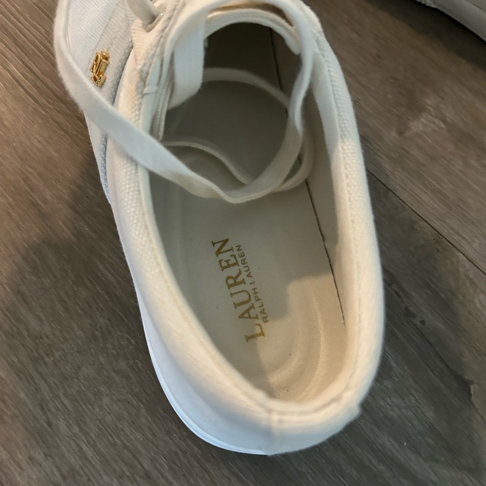 Lauren Ralph Lauren Janson II canvas sneakers Women size 10 - Picture 2 of 8